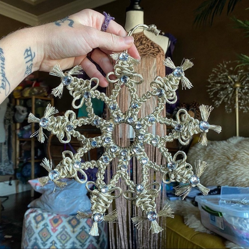 Handmade Macrame Crochet Christmas Ornament